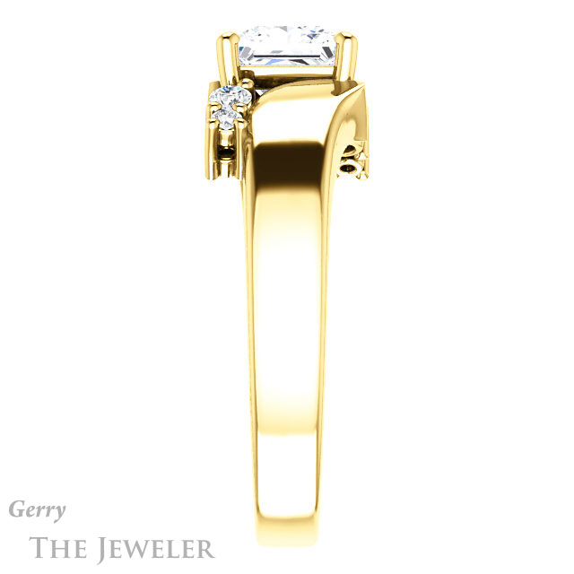 Princess Cut Forever One Moissanite Engagement Ring #GTJ1131-square-fo-y 3 Princess Cut Forever One Moissanite Engagement Ring #GTJ1131-square-fo-y