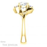 Cushion Cut Forever One Moissanite Engagement Ring #GTJ1132-cushion-fo-y 3 Cushion Cut Forever One Moissanite Engagement Ring #GTJ1132-cushion-fo-y