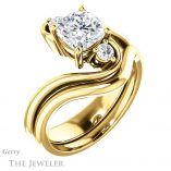 Cushion Cut Forever One Moissanite Engagement Ring #GTJ1132-cushion-fo-y 6 Cushion Cut Forever One Moissanite Engagement Ring #GTJ1132-cushion-fo-y