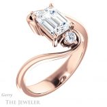 Emerald Cut Forever Brilliant Moissanite Engagement Ring #GTJ1132-emerald-fb-r