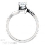 Emerald Cut Forever One Moissanite Engagement Ring #GTJ1132-emerald-fb-w 2 Emerald Cut Forever Brilliant Moissanite Engagement Ring #GTJ1132-emerald-fb-w