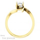 Emerald Cut Forever One Moissanite Engagement Ring #GTJ1132-emerald-fb-y 2 Emerald Cut Forever Brilliant Moissanite Engagement Ring #GTJ1132-emerald-fb-y