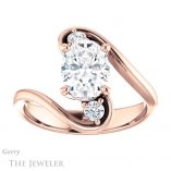 Oval Shaped Forever One Moissanite Engagement Ring #GTJ1132-oval-fo-r 1 Oval Shaped Forever One Moissanite Engagement Ring #GTJ1132-oval-fo-r