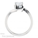 Oval Shaped Forever One Moissanite Engagement Ring #GTJ1132-oval-fo-w 2 Oval Shaped Forever One Moissanite Engagement Ring #GTJ1132-oval-fo-w