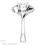 Oval Shaped Forever One Moissanite Engagement Ring #GTJ1132-oval-fo-w 3 Oval Shaped Forever One Moissanite Engagement Ring #GTJ1132-oval-fo-w