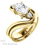 Oval Shaped Forever One Moissanite Engagement Ring #GTJ1132-oval-fo-y 6 Oval Shaped Forever One Moissanite Engagement Ring #GTJ1132-oval-fo-y