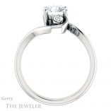 Round Cut Forever One Moissanite Engagement Ring #GTJ1132-round-fo-w 2 Round Cut Forever One Moissanite Engagement Ring #GTJ1132-round-fo-w