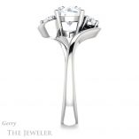 Round Cut Forever One Moissanite Engagement Ring #GTJ1132-round-fo-w 3 Round Cut Forever One Moissanite Engagement Ring #GTJ1132-round-fo-w