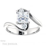 Princess Cut Forever One Moissanite Engagement Ring #GTJ1132-square-fo-w 1 Princess Cut Forever One Moissanite Engagement Ring #GTJ1132-square-fo-w