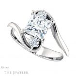 Princess Cut Forever One Moissanite Engagement Ring #GTJ1132-square-fo-w 5 Princess Cut Forever One Moissanite Engagement Ring #GTJ1132-square-fo-w