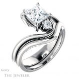 Princess Cut Forever One Moissanite Engagement Ring #GTJ1132-square-fo-w 6 Princess Cut Forever One Moissanite Engagement Ring #GTJ1132-square-fo-w