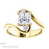 Princess Cut Forever One Moissanite Engagement Ring #GTJ1132-square-fo-y