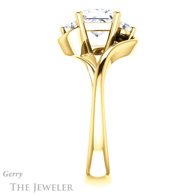 Princess Cut Forever One Moissanite Engagement Ring #GTJ1132-square-fo-y