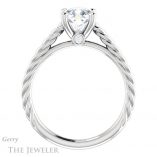 Cushion Cut Forever One Moissanite Engagement Ring #GTJ1134-cushion-fo-w