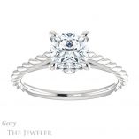 Cushion Cut Forever One Moissanite Engagement Ring #GTJ1134-cushion-fo-w