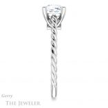 Cushion Cut Forever One Moissanite Engagement Ring #GTJ1134-cushion-fo-w