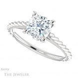Cushion Cut Forever One Moissanite Engagement Ring #GTJ1134-cushion-fo-w