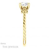 Cushion Cut Forever One Moissanite Engagement Ring #GTJ1134-cushion-fo-y 3 Cushion Cut Forever One Moissanite Engagement Ring #GTJ1134-cushion-fo-y