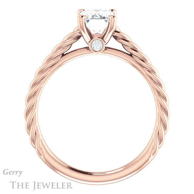 Emerald Cut Forever Brilliant Moissanite Engagement Ring #GTJ1134-emerald-fb-r