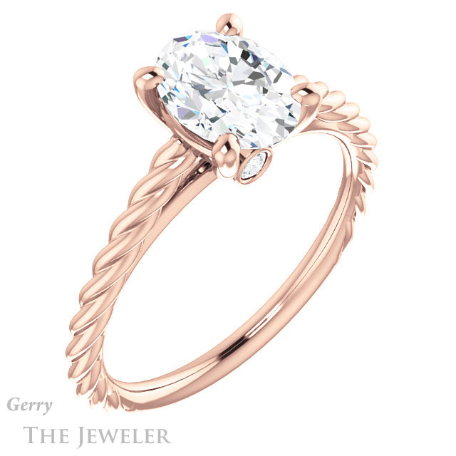 Oval Shaped Forever One Moissanite Engagement Ring #GTJ1134-oval-fo-r 4 Oval Shaped Forever One Moissanite Engagement Ring #GTJ1134-oval-fo-r