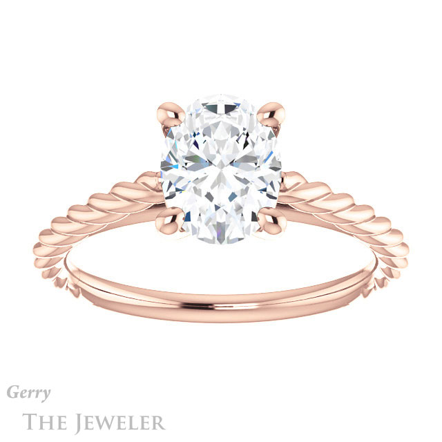 Oval Shaped Forever One Moissanite Engagement Ring #GTJ1134-oval-fo-r 1 Oval Shaped Forever One Moissanite Engagement Ring #GTJ1134-oval-fo-r