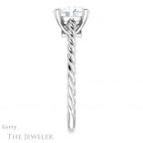 Oval Shaped Forever One Moissanite Engagement Ring #GTJ1134-oval-fo-w