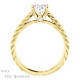 Oval Shaped Forever One Moissanite Engagement Ring #GTJ1134-oval-fo-y 2 Oval Shaped Forever One Moissanite Engagement Ring #GTJ1134-oval-fo-y