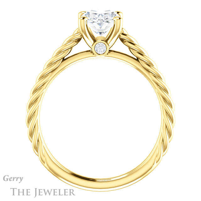 Oval Shaped Forever One Moissanite Engagement Ring #GTJ1134-oval-fo-y 2 Oval Shaped Forever One Moissanite Engagement Ring #GTJ1134-oval-fo-y