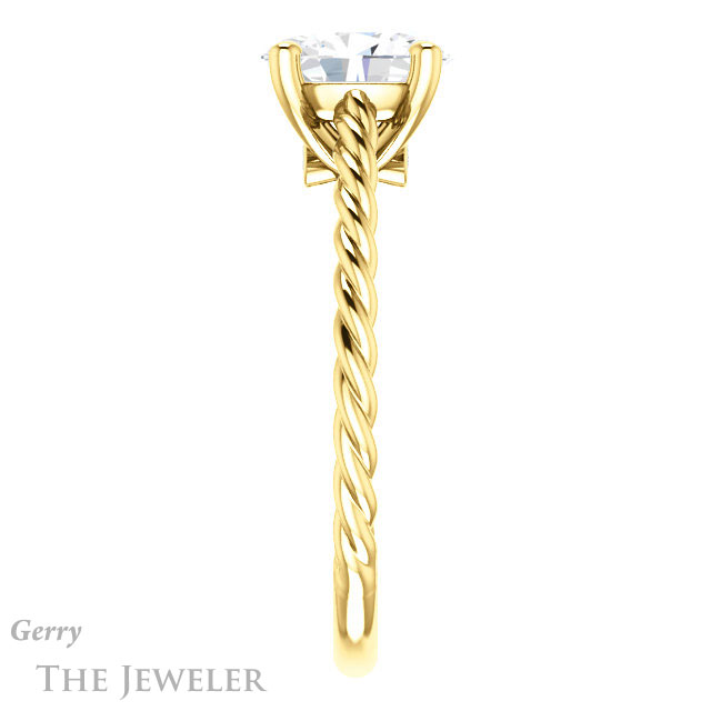 Oval Shaped Forever One Moissanite Engagement Ring #GTJ1134-oval-fo-y 3 Oval Shaped Forever One Moissanite Engagement Ring #GTJ1134-oval-fo-y