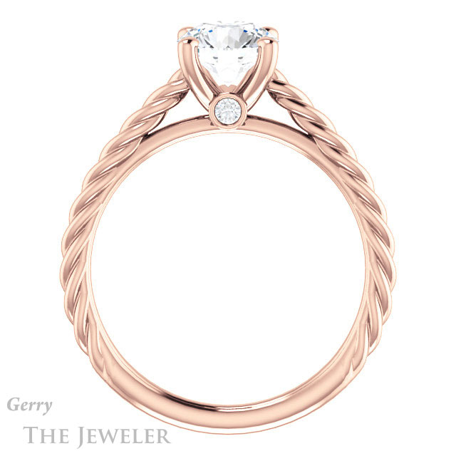 Round Cut Forever One Moissanite Engagement Ring #GTJ1134-round-fo-r 2 Round Cut Forever One Moissanite Engagement Ring #GTJ1134-round-fo-r