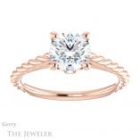 Round Cut Forever One Moissanite Engagement Ring #GTJ1134-round-fo-r 1 Round Cut Forever One Moissanite Engagement Ring #GTJ1134-round-fo-r