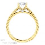 Round Cut Forever One Moissanite Engagement Ring #GTJ1134-round-fo-y 2 Round Cut Forever One Moissanite Engagement Ring #GTJ1134-round-fo-y
