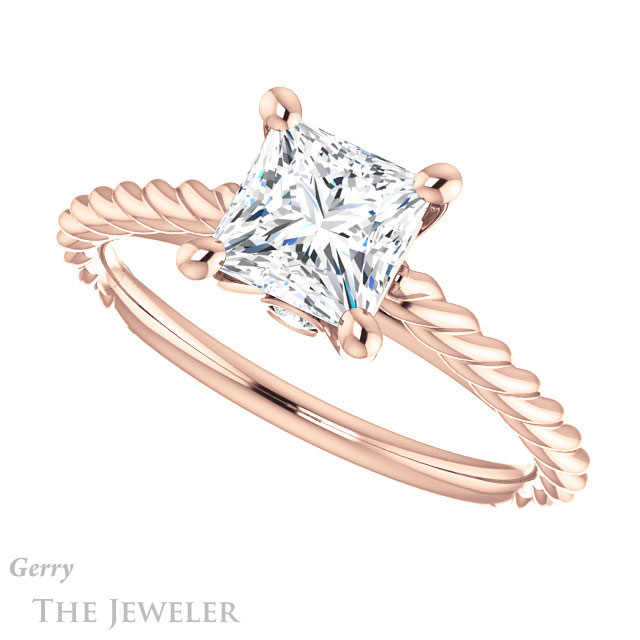 Princess Cut Forever One Moissanite Engagement Ring #GTJ1134-square-fo-r 5 Princess Cut Forever One Moissanite Engagement Ring #GTJ1134-square-fo-r