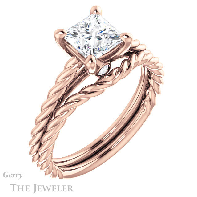 Princess Cut Forever One Moissanite Engagement Ring #GTJ1134-square-fo-r 6 Princess Cut Forever One Moissanite Engagement Ring #GTJ1134-square-fo-r