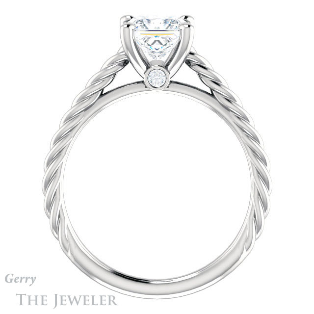Princess Cut Forever One Moissanite Engagement Ring #GTJ1134-square-fo-w