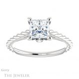 Princess Cut Forever One Moissanite Engagement Ring #GTJ1134-square-fo-w