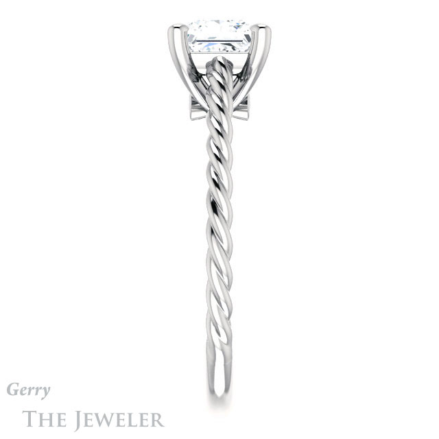 Princess Cut Forever One Moissanite Engagement Ring #GTJ1134-square-fo-w