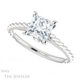 Princess Cut Forever One Moissanite Engagement Ring #GTJ1134-square-fo-w