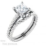 Princess Cut Forever One Moissanite Engagement Ring #GTJ1134-square-fo-w