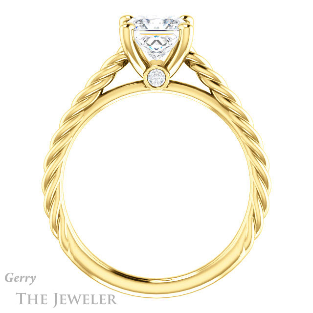 Princess Cut Forever One Moissanite Engagement Ring #GTJ1134-square-fo-y