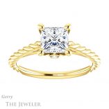 Princess Cut Forever One Moissanite Engagement Ring #GTJ1134-square-fo-y