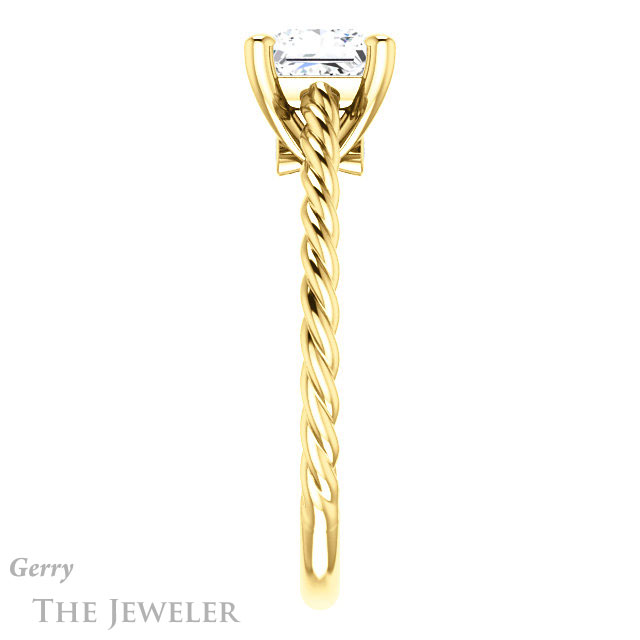 Princess Cut Forever One Moissanite Engagement Ring #GTJ1134-square-fo-y