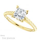 Princess Cut Forever One Moissanite Engagement Ring #GTJ1134-square-fo-y