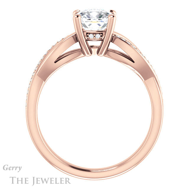 Cushion Cut Forever One Moissanite Engagement Ring #GTJ1135-cushion-fo-r