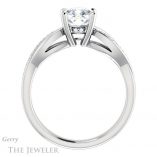 Cushion Cut Forever One Moissanite Engagement Ring #GTJ1135-cushion-fo-w 2 Cushion Cut Forever One Moissanite Engagement Ring #GTJ1135-cushion-fo-w