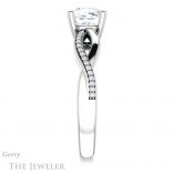 Cushion Cut Forever One Moissanite Engagement Ring #GTJ1135-cushion-fo-w 3 Cushion Cut Forever One Moissanite Engagement Ring #GTJ1135-cushion-fo-w