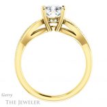 Cushion Cut Forever One Moissanite Engagement Ring #GTJ1135-cushion-fo-y 2 Cushion Cut Forever One Moissanite Engagement Ring #GTJ1135-cushion-fo-y
