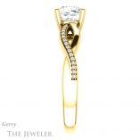 Cushion Cut Forever One Moissanite Engagement Ring #GTJ1135-cushion-fo-y 3 Cushion Cut Forever One Moissanite Engagement Ring #GTJ1135-cushion-fo-y