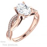 Oval Shaped Forever One Moissanite Engagement Ring #GTJ1135-oval-fo-r 4 Oval Shaped Forever One Moissanite Engagement Ring #GTJ1135-oval-fo-r