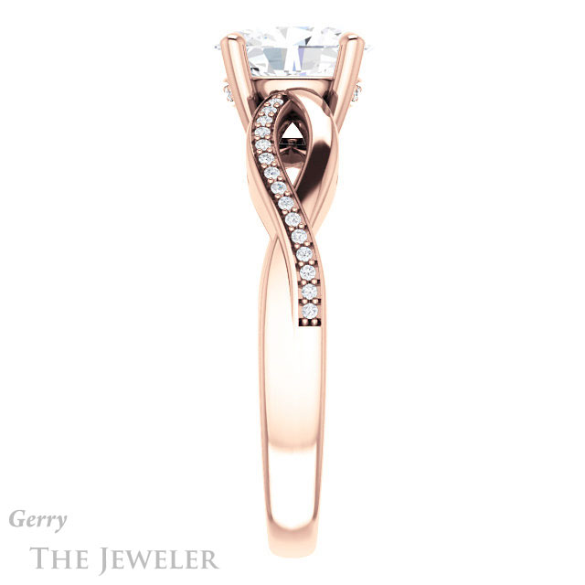 Oval Shaped Forever One Moissanite Engagement Ring #GTJ1135-oval-fo-r 3 Oval Shaped Forever One Moissanite Engagement Ring #GTJ1135-oval-fo-r